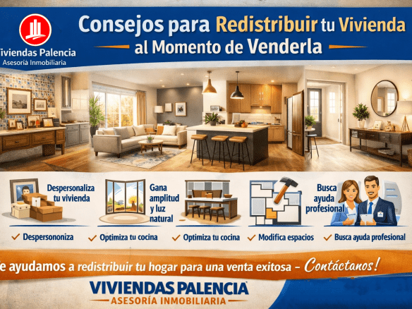 5 consejos para redistribuir tu casa antes de venderla en Palencia