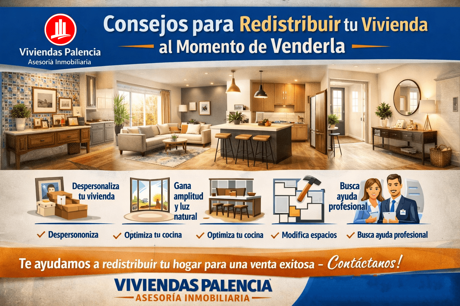 5 consejos para redistribuir tu casa antes de venderla en Palencia