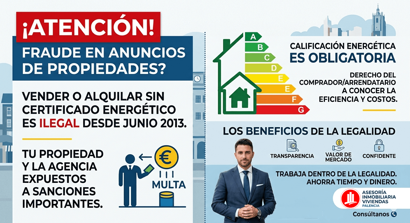 Alerta de fraude en anuncios de propiedades en Palencia
