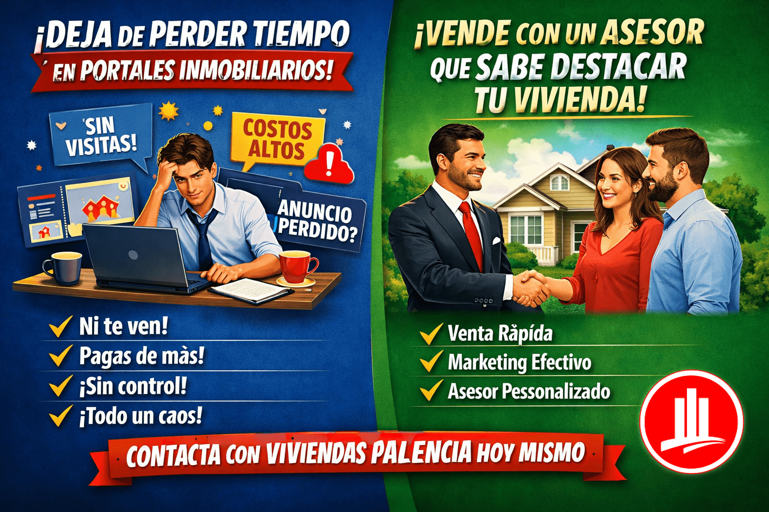 Desventajas de publicar en portales inmobiliarios para vender en Palencia