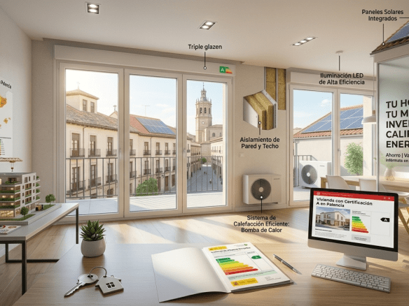 Valor de etiqueta energetica A o B al vender piso en Palencia 2026