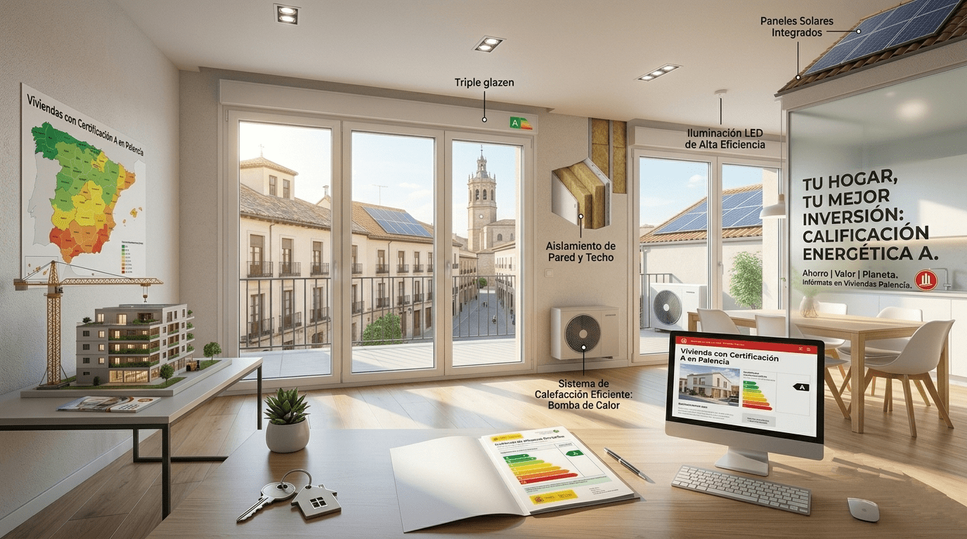 Valor de etiqueta energetica A o B al vender piso en Palencia 2026