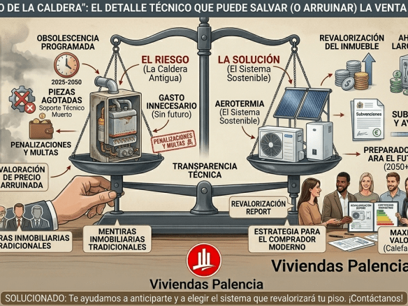 El truco de la caldera detalle tecnico que salva la venta del piso en Palencia