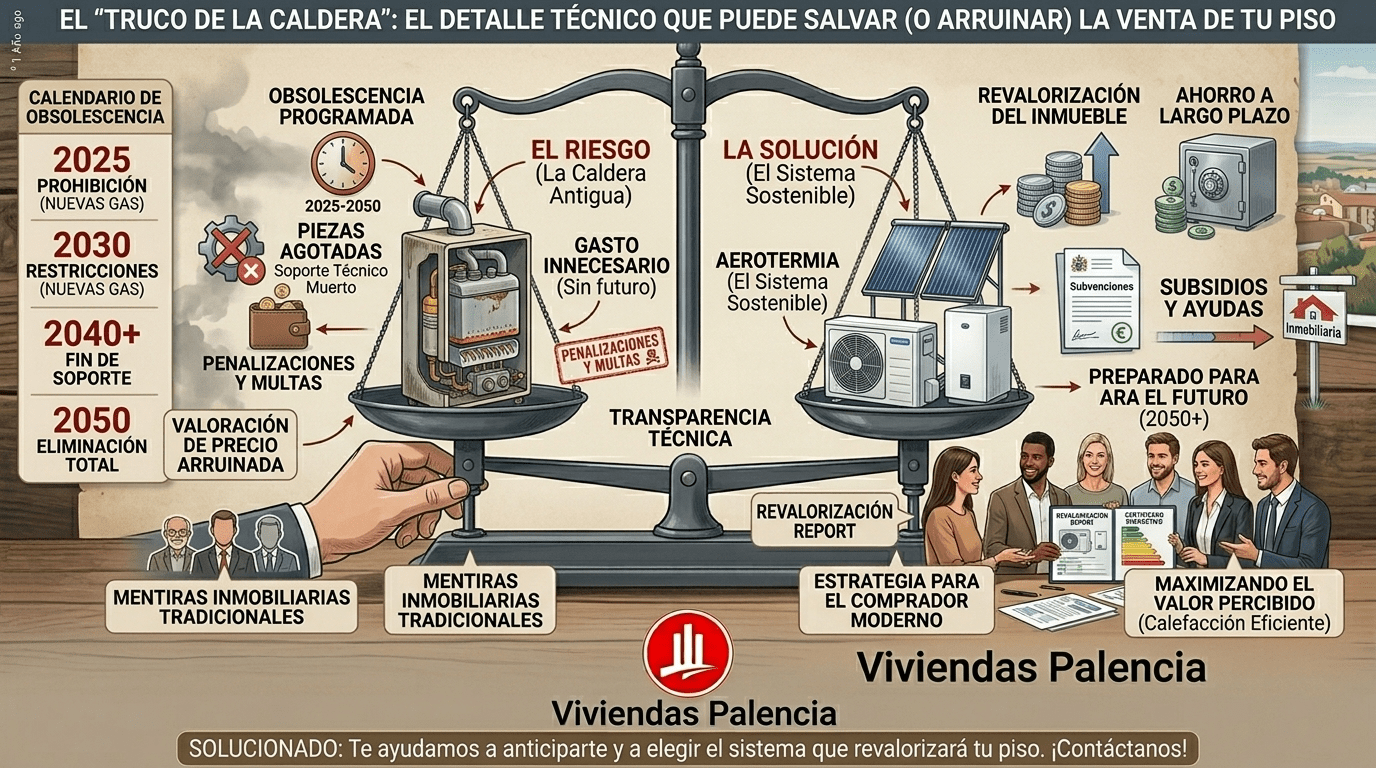 El truco de la caldera detalle tecnico que salva la venta del piso en Palencia
