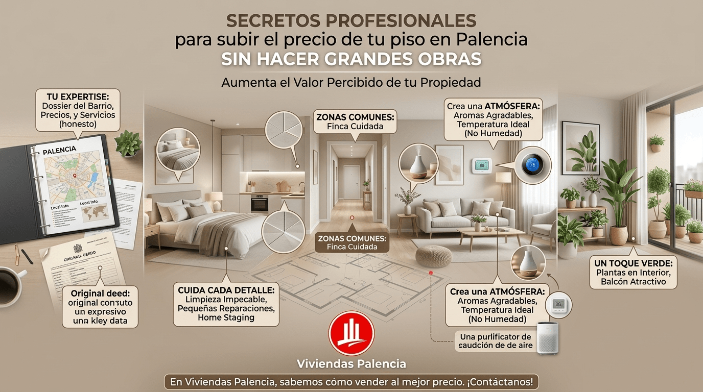 Secretos para subir el precio del piso en Palencia sin hacer grandes obras