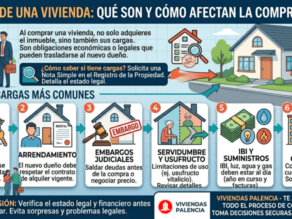 Como vender un piso con deudas o cargas en Palencia sin que el comprador se eche atras