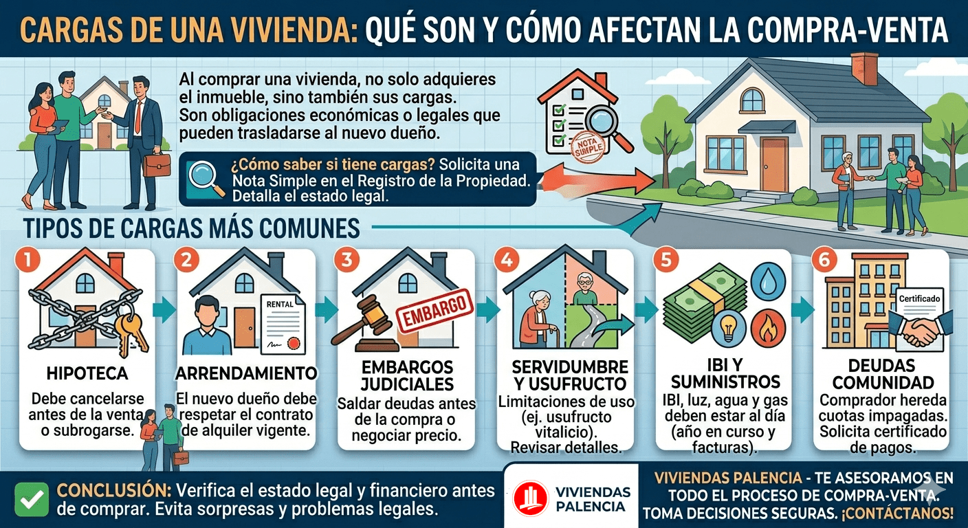 Como vender un piso con deudas o cargas en Palencia sin que el comprador se eche atras
