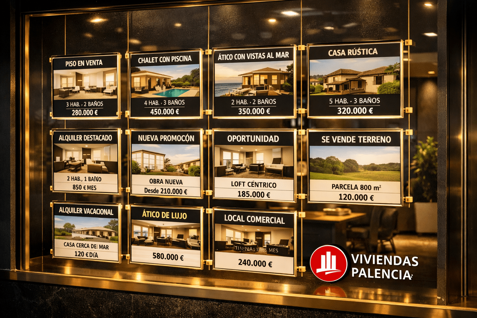 El escaparate de la inmobiliaria tradicional ya no vende tu piso en Palencia