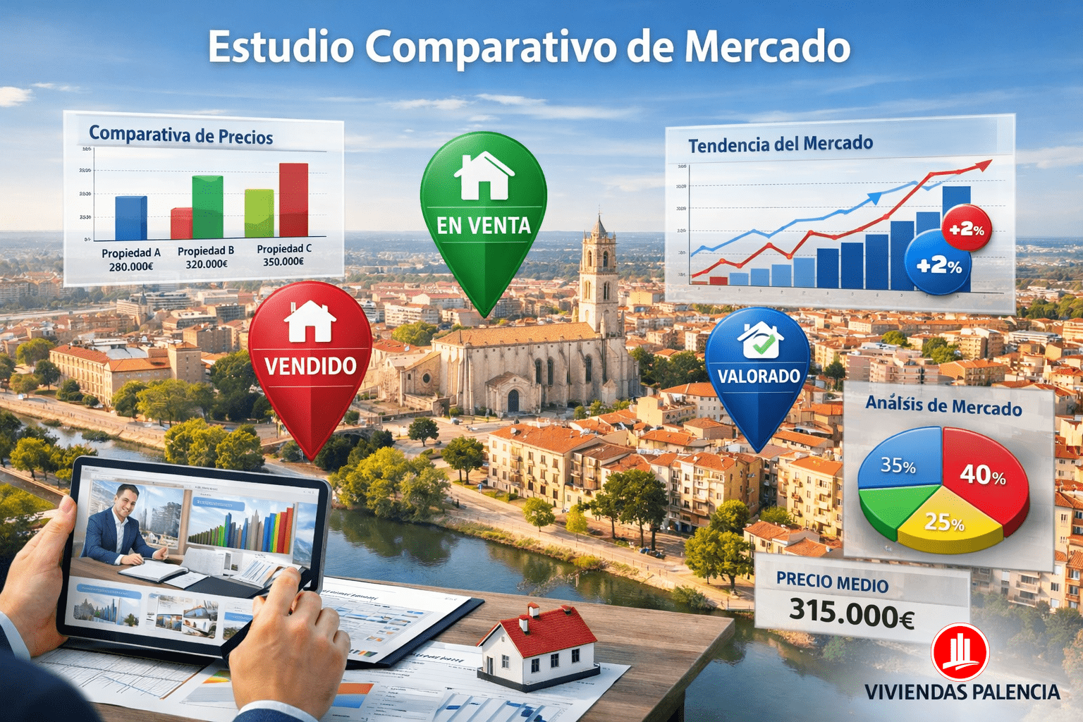 Estudio comparativo del mercado inmobiliario en Palencia