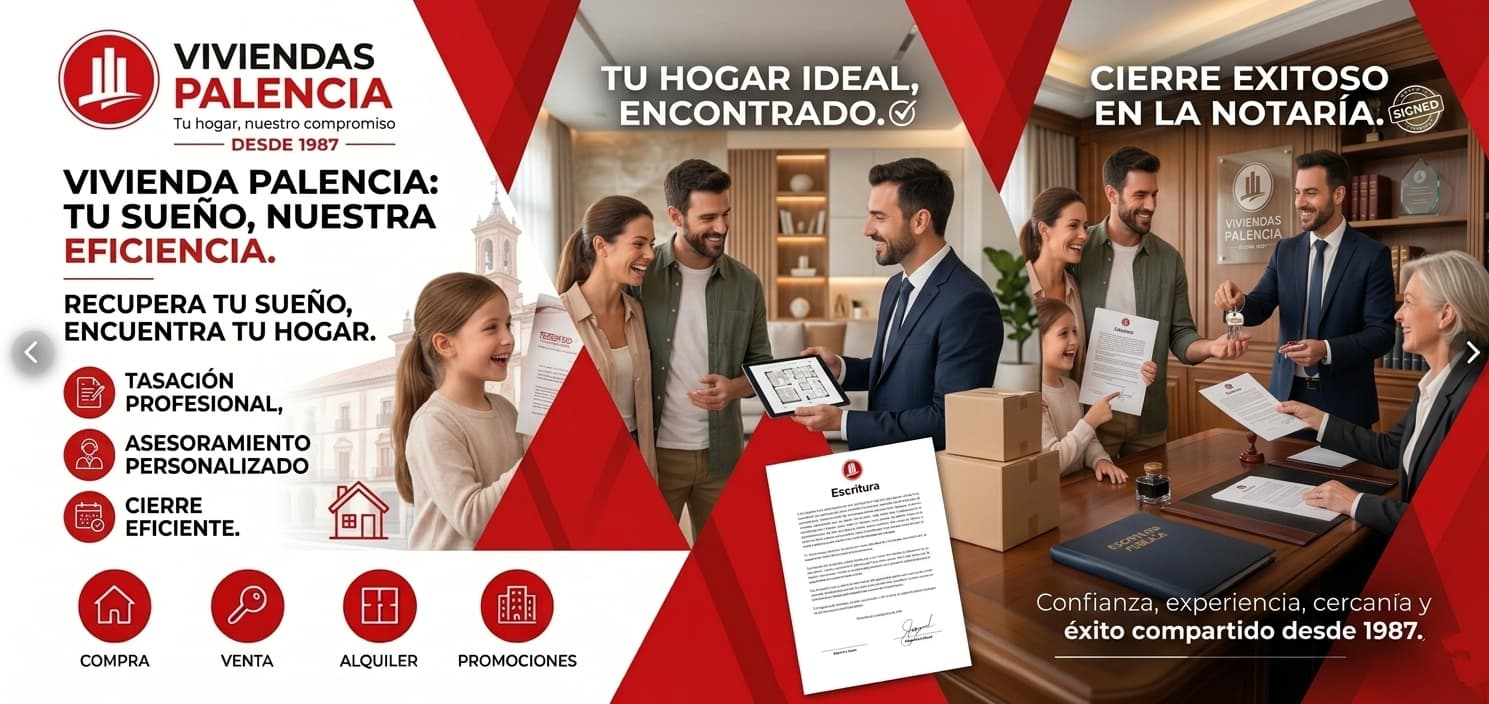 Asesor inmobiliario atendiendo a cliente en Palencia